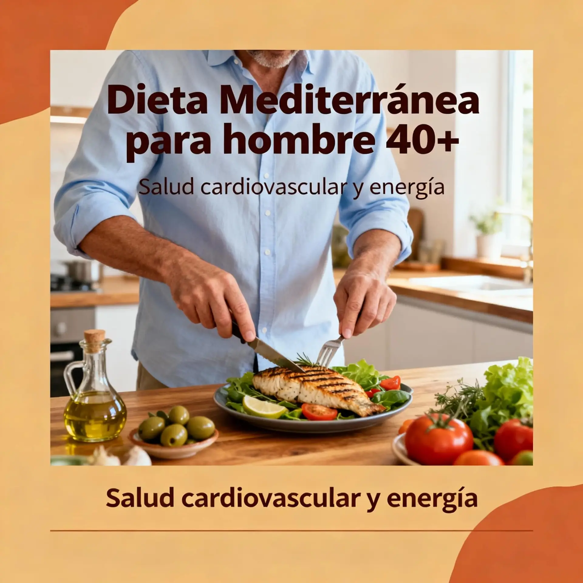 Plan de alimentación mediterráneo semanal para hombre, con desayunos, almuerzos y cenas de lunes a domingo.