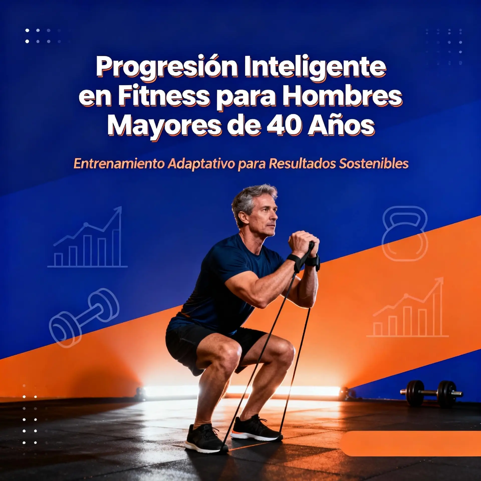 Gráfico de progresión inteligente mostrando cómo aumentar el peso o las repeticiones semana a semana para superar estancamientos en el gimnasio.